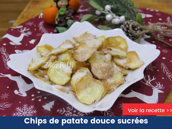 Chips de patate douce sucrées